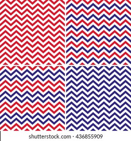 Set of seamless zigzag patterns