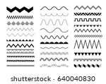 set of seamless zigzag and wave borders. vector design elements