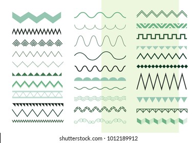 	
set of seamless zigzag and wave borders. vector design elements
