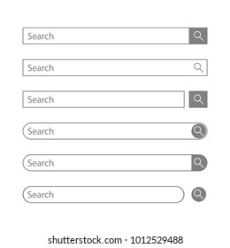 Set of search. Search bar