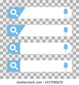 Set Search Bar Icon. Vektorgrafik