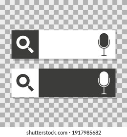 Set Search Bar Icon. Vector Illustration