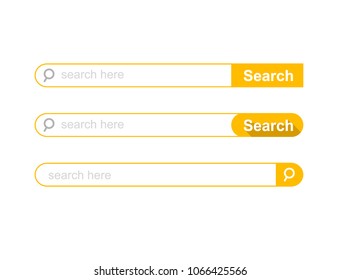 Set of Search bar ui template. Vector Illustration