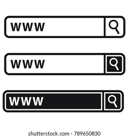 set of search bar, search bar vector icon 