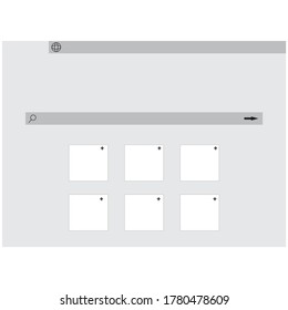 a set of search buttons on the internet. for website advertisements. for advertisements the address of a website