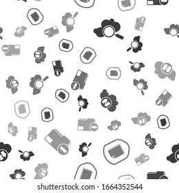 Set Search cloud computing, Document protection concept, Cloud download and upload and Document folder with minus on seamless pattern. Vector