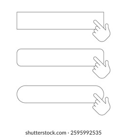 A set of search engine strings. A simple browser search bar as part of the user interface design. Collection of search forms. EPS 10. Vector illustration
