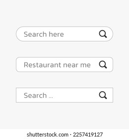 set of search field ui vector illustration