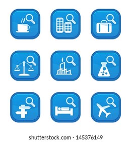 set of search icon, vector