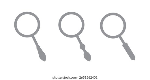 Set of a search magnifying glass icon. Search Icon vector illustration, magnifying glass sign and symbol. Vector Illustration.