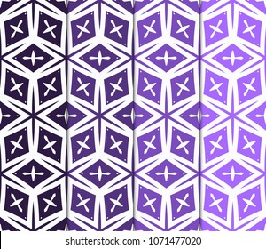 Set of SeaSet of Seamless pattern set. Fashion geometric ornament. Vodern texture. Vector modern illustration.