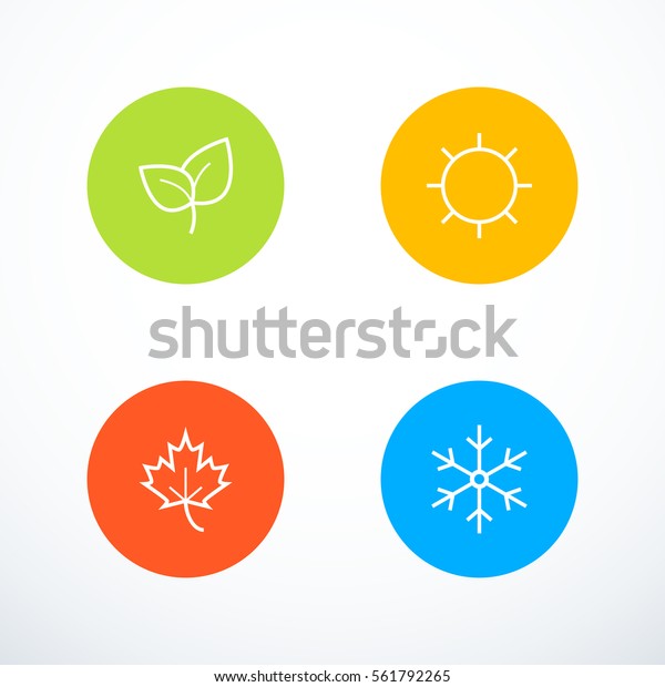 Set Season Icons Stock Vector (Royalty Free) 561792265