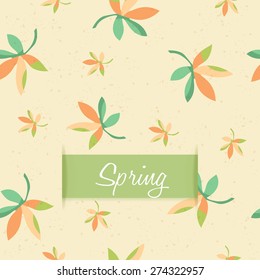 Set of Seasonal Flowers Pattern : Spring : Vector Illustration
