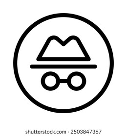 Set of Secret spy with hat icon collection. Scammer, Criminal mafia or gangster symbol. Vector illustration.