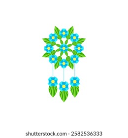 Set sector origami paper flowers for logos, icons, and design your creativity