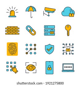 Set Of Security Icon. Security Pack Symbol Template For Graphic And Web Design Collection Logo Vector Illustration