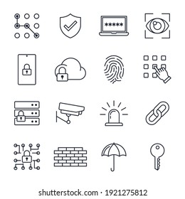 Set Of Security Icon. Security Pack Symbol Template For Graphic And Web Design Collection Logo Vector Illustration