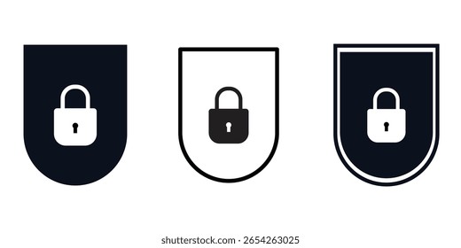 Set of Security icon set. protection icon. privacy. eps10