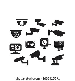 Set Of Security Icon, Security sign/symbol Silhouette Vector