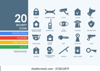 Set of security icons