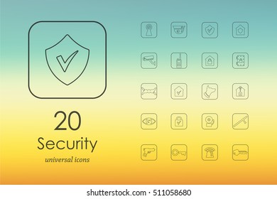 Set of security icons