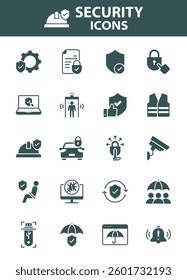 Set of Security icons, protection