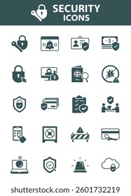 Set of Security icons, protection