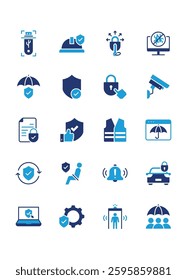 set of security icons, shield, protection