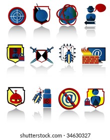 set of security icons,Easy tot manipulate, resize or to edit