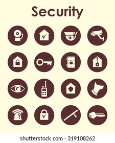 It is a set of security simple web icons