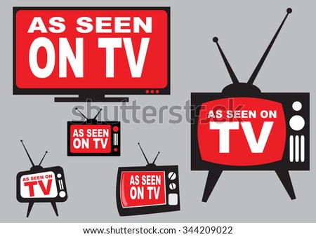 set of as seen on TV icon with television aerial