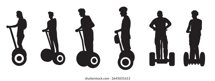 Set of Segway vector illustration