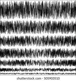 Set Of Seismic Vibrations Of The Quake On The Richter Scale, Vector