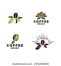 Set of selected art coffee logo templates, logo illustration designs