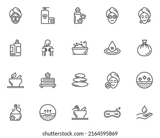 Reihe von Intuicons, Gesundheitsfürsorge, Schönheit, Spa, Wellness