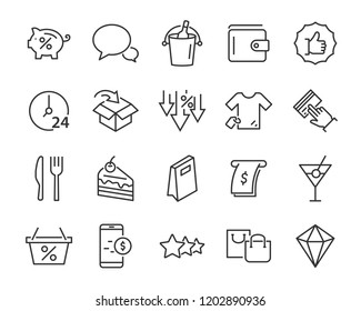 set of send icons, such as delivery, transport, mail, service