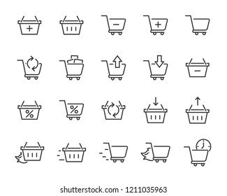 set of send icons, such as delivery, transport, mail, service