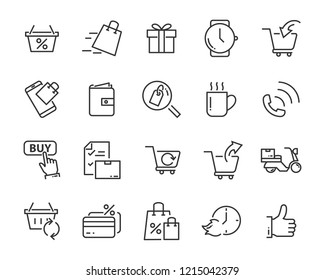 set of send icons, such as delivery, transport, mail, service