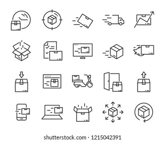 Set Of Send Icons, Such As Delivery, Transport, Mail, Service