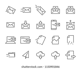 set of sending product , such as delivery, mail, service, shipping, transport, box and more