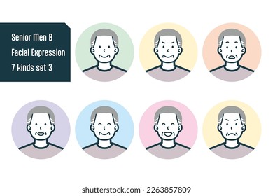Conjunto de ilustraciones de rotura de hombres mayores.
