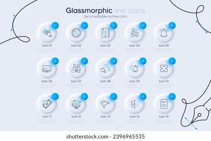 Set of Seo, Clapping hands and Family questions line icons for web app. View document, Rejected payment, Uv protection icons. Attention, Puzzle, Hair dryer signs. Fireworks stars. Vector