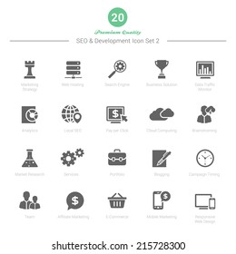 Set of SEO and Development icons Set 2 Vector Illustration