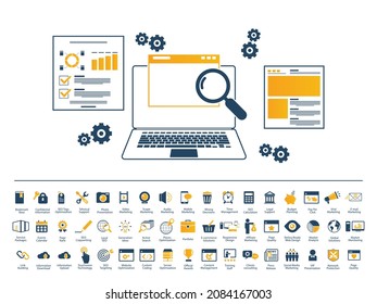 Set of SEO and Development icons