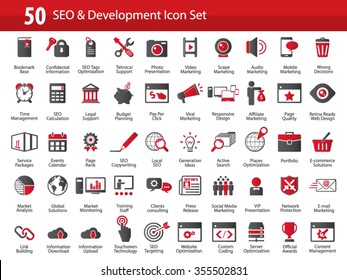 Set of SEO and Development icons