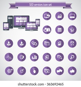 Set of SEO and Development icons