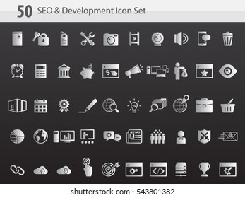 Set of SEO and Development icons
