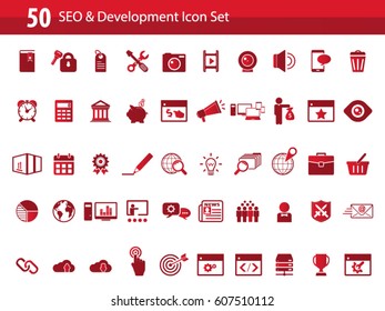 Set of SEO and Development icons