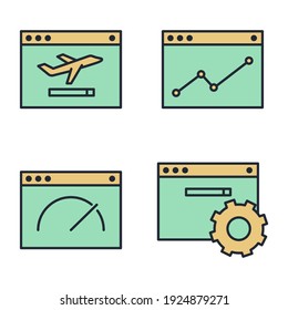 Set of SEO icon. Search Engine Optimization pack symbol template for graphic and web design collection logo vector illustration