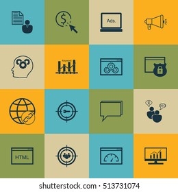 Set Of SEO Icons On Brain Process, Website Performance And Loading Speed Topics. Editable Vector Illustration. Includes Client, Security, Performance And More Vector Icons.